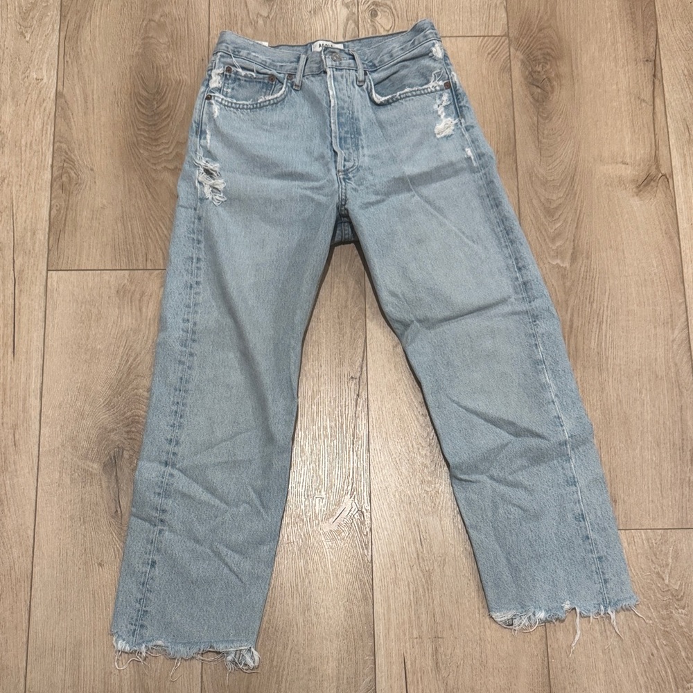 Agolde Cropped distressed Denim Jeans